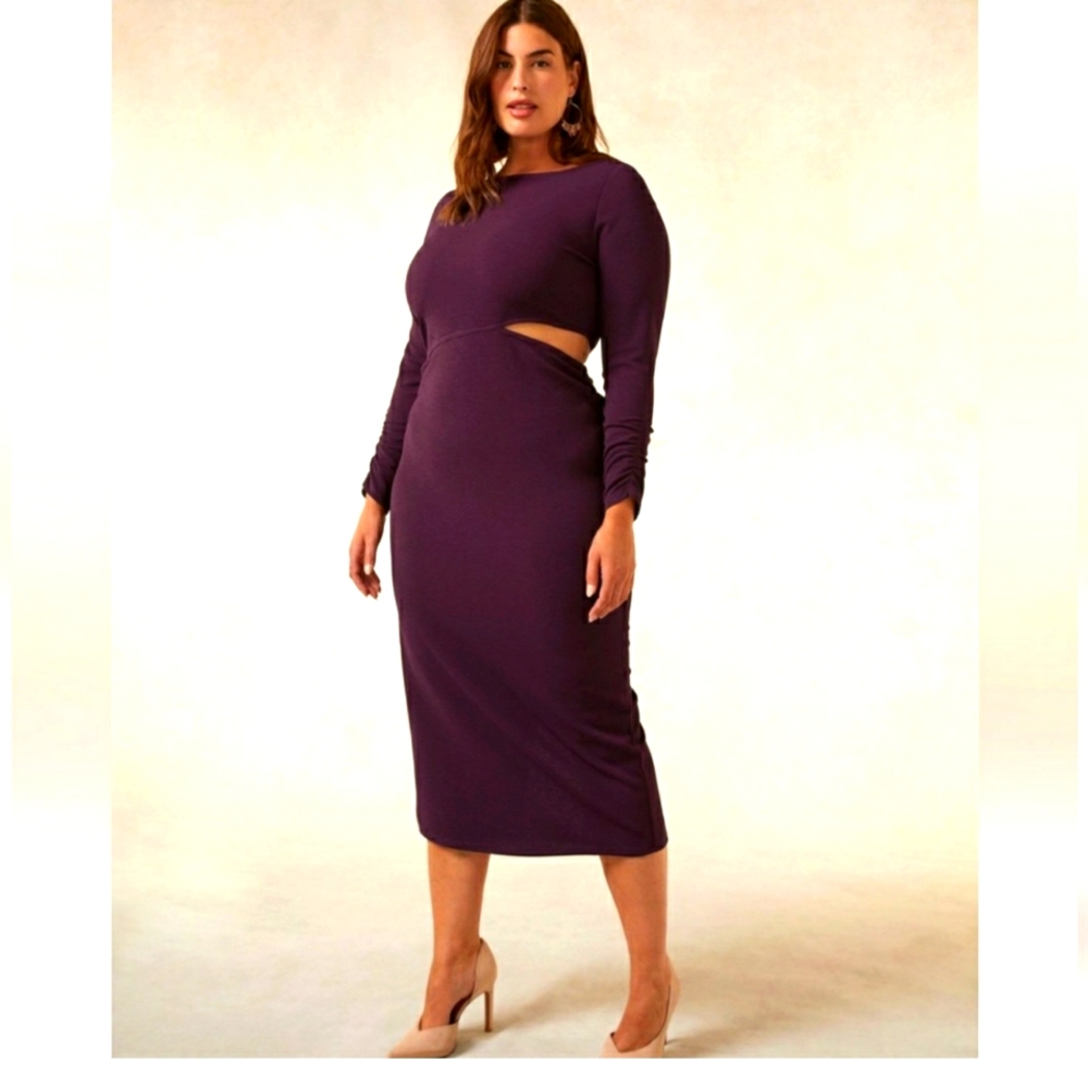 Addition Elle cut out midi bodycon dress Sz 4X